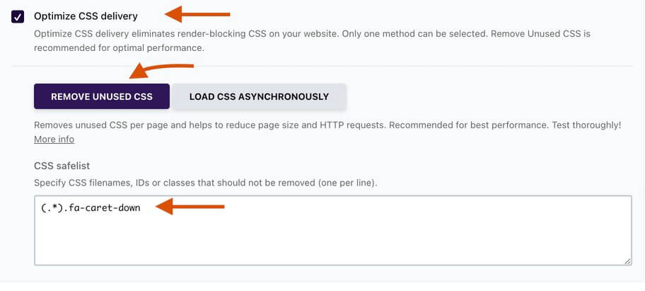Optimize CSS Delivery - Remove unused css