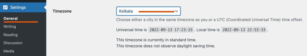 Go to Settings -> General and set timezone to a city in the same timezone as you